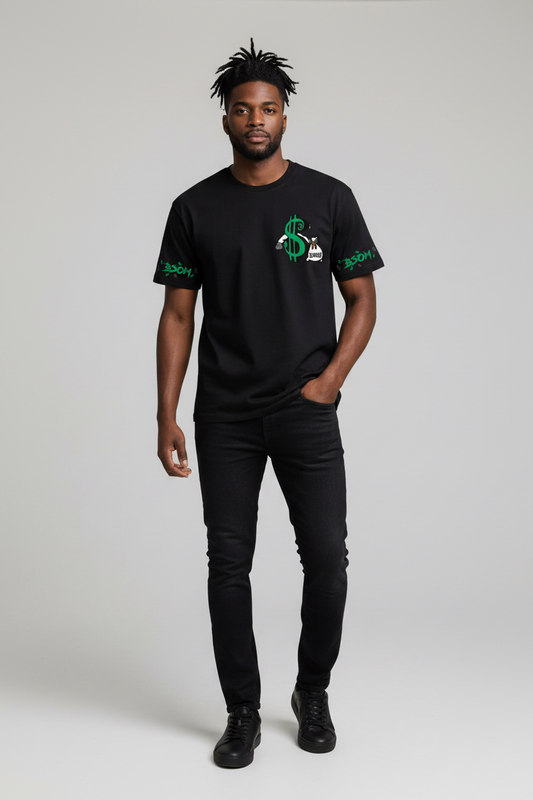 Hustle Hard - Black and Green