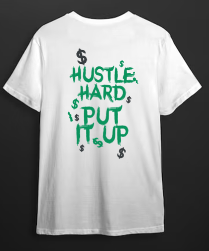 Hustle Hard - Green and White