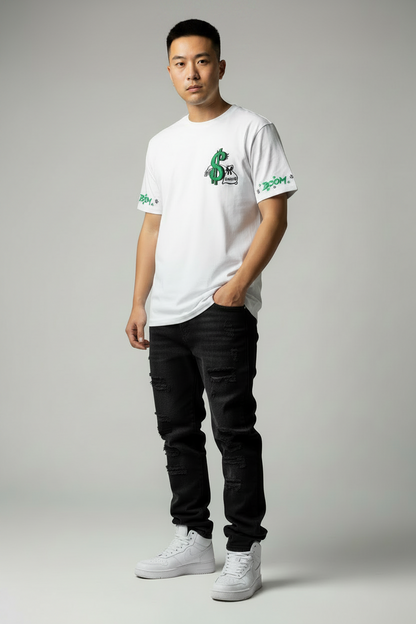 Hustle Hard - Green and White