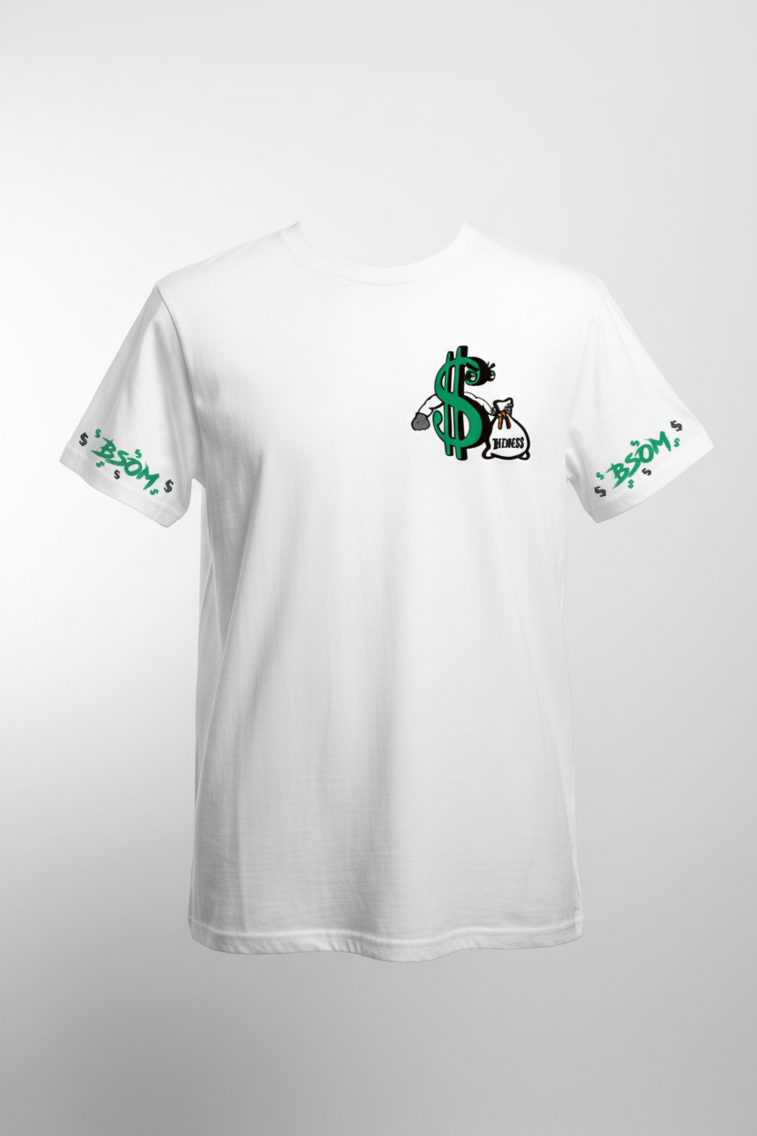 Hustle Hard - Green and White