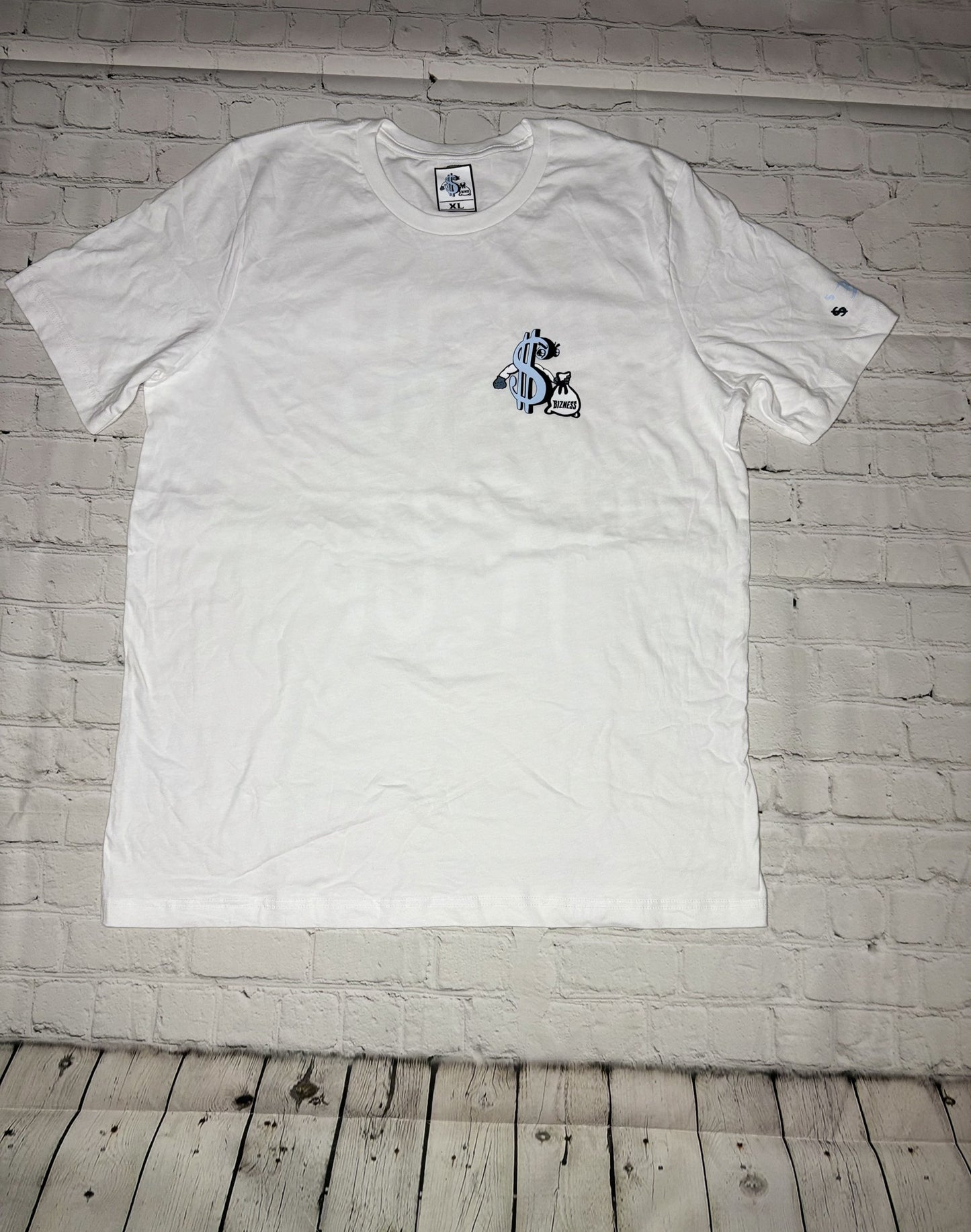 Hustle Hard - White and Blue