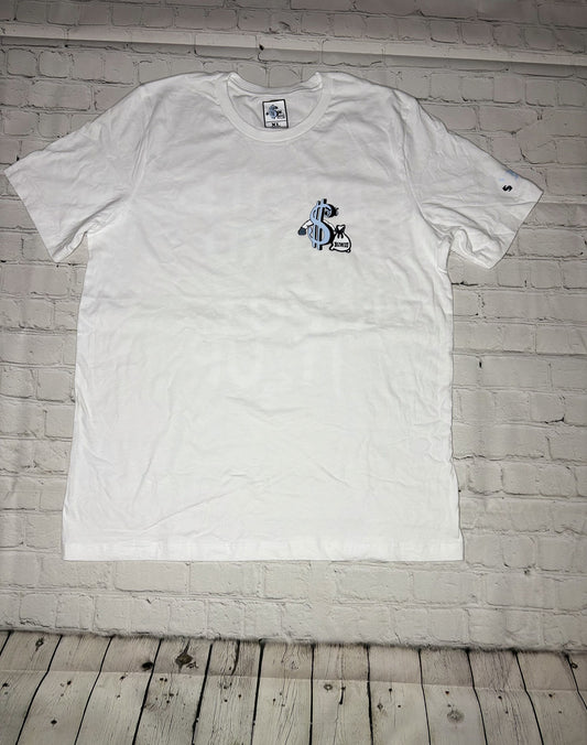 Hustle Hard - White and Blue