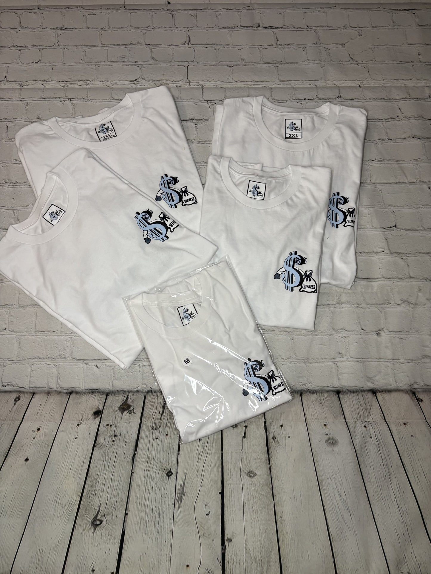 Hustle Hard - White and Blue
