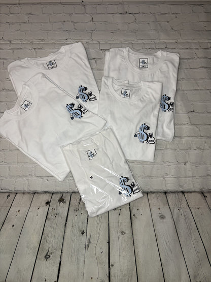 Hustle Hard - White and Blue